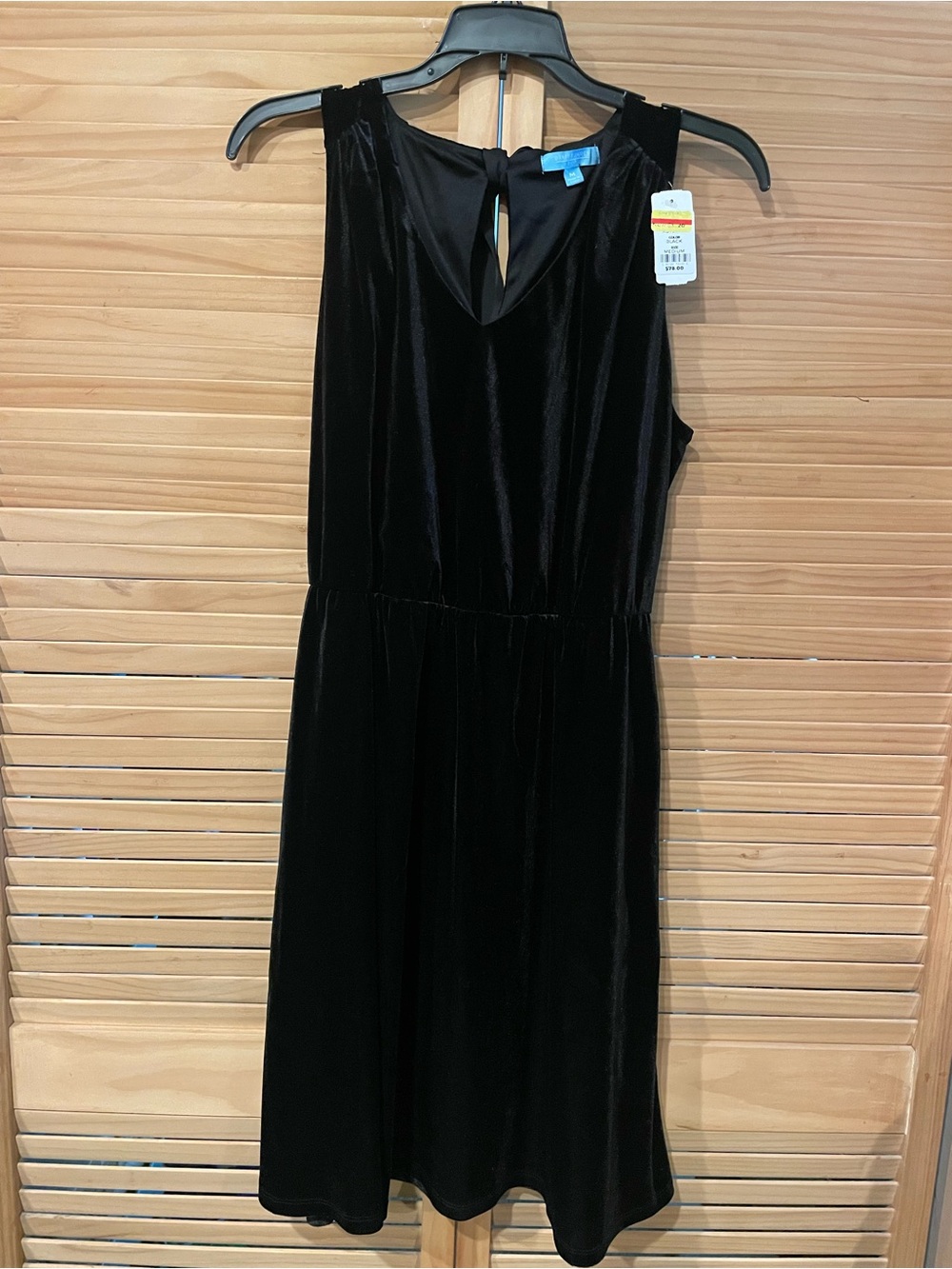 Draper James Sleeveless Velvet Dress in Black